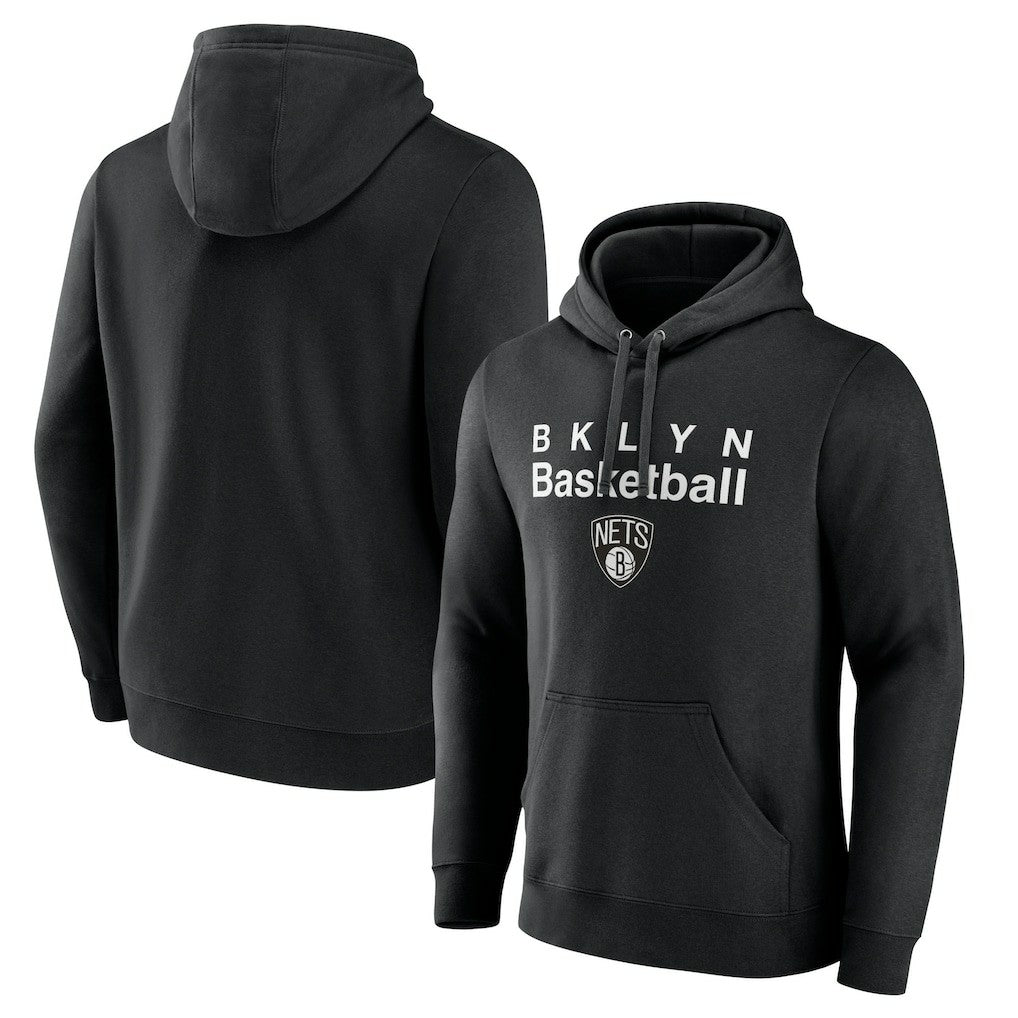 Black Brooklyn Nets Pick & Roll Coverage Pullover Hoodie | NBA