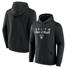 Black Brooklyn Nets Pick & Roll Coverage Pullover Hoodie | NBA