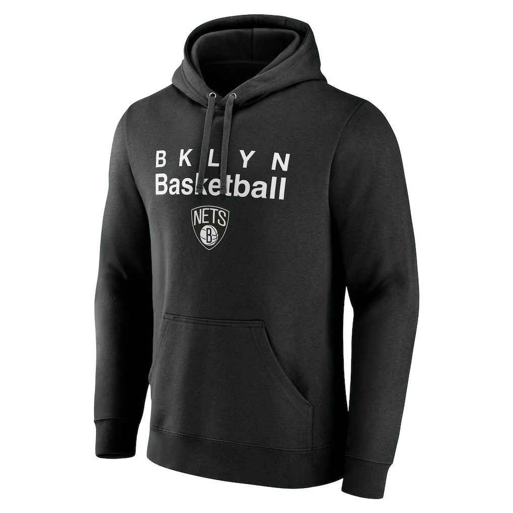 Black Brooklyn Nets Pick & Roll Coverage Pullover Hoodie | NBA