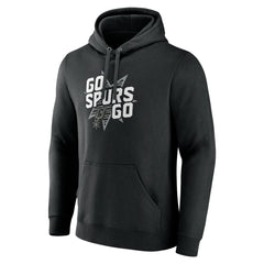 Black San Antonio Spurs Pick & Roll Coverage Pullover Hoodie | NBA