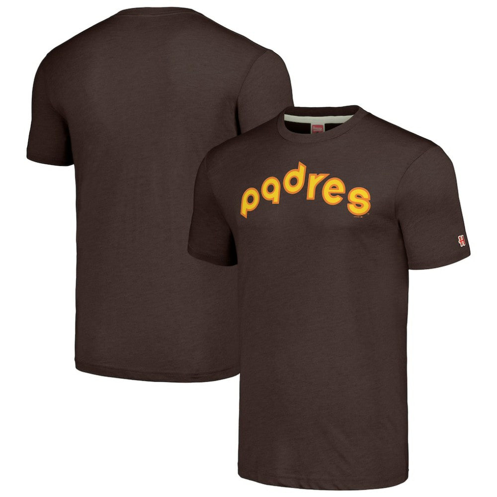 San Diego Padres Homage Cooperstown Collection Hand-Drawn Logo Tri-Blend T-Shirt - MLB T-shirts