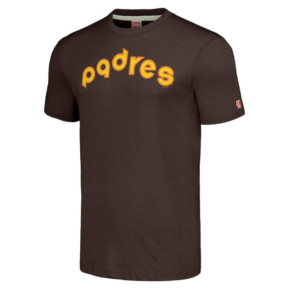 San Diego Padres Homage Cooperstown Collection Hand-Drawn Logo Tri-Blend T-Shirt - MLB T-shirts