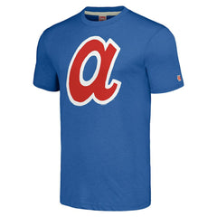 Atlanta Braves Homage Cooperstown Collection Hand-Drawn Logo Tri-Blend T-Shirt - MLB T-shirts