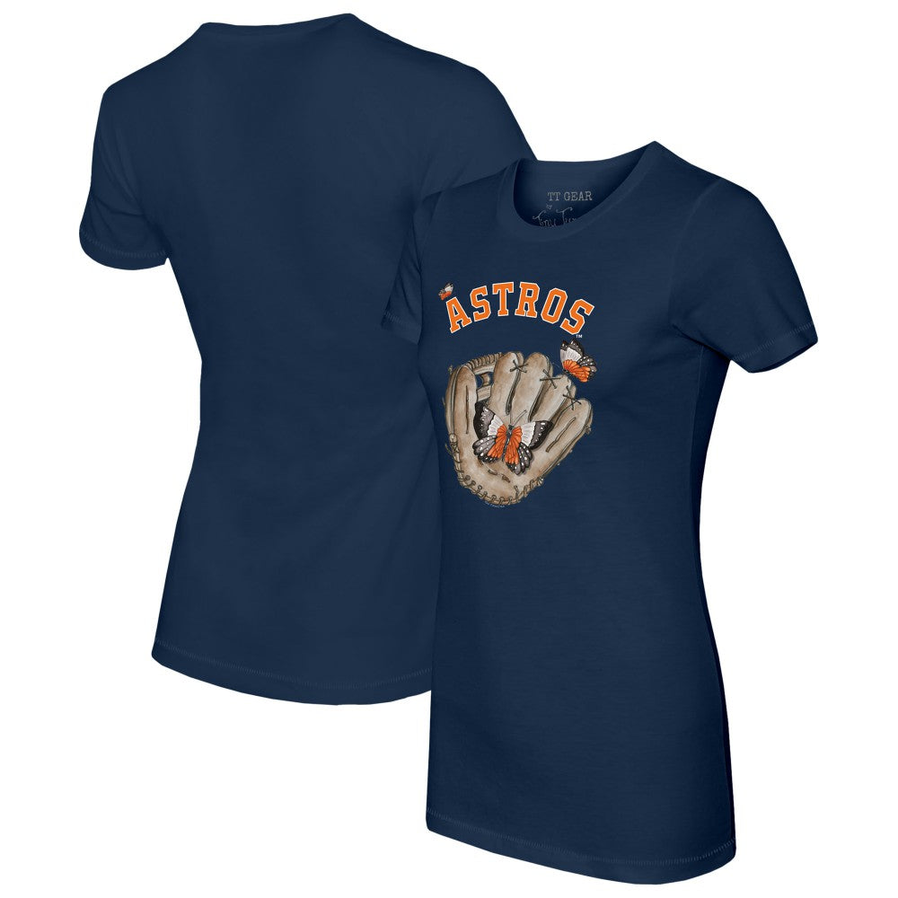 Houston Astros Tiny Turnip Women's Butterfly Glove T-Shirt - MLB T-shirts