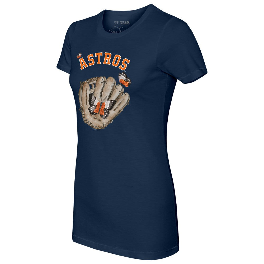 Houston Astros Tiny Turnip Women's Butterfly Glove T-Shirt - MLB T-shirts