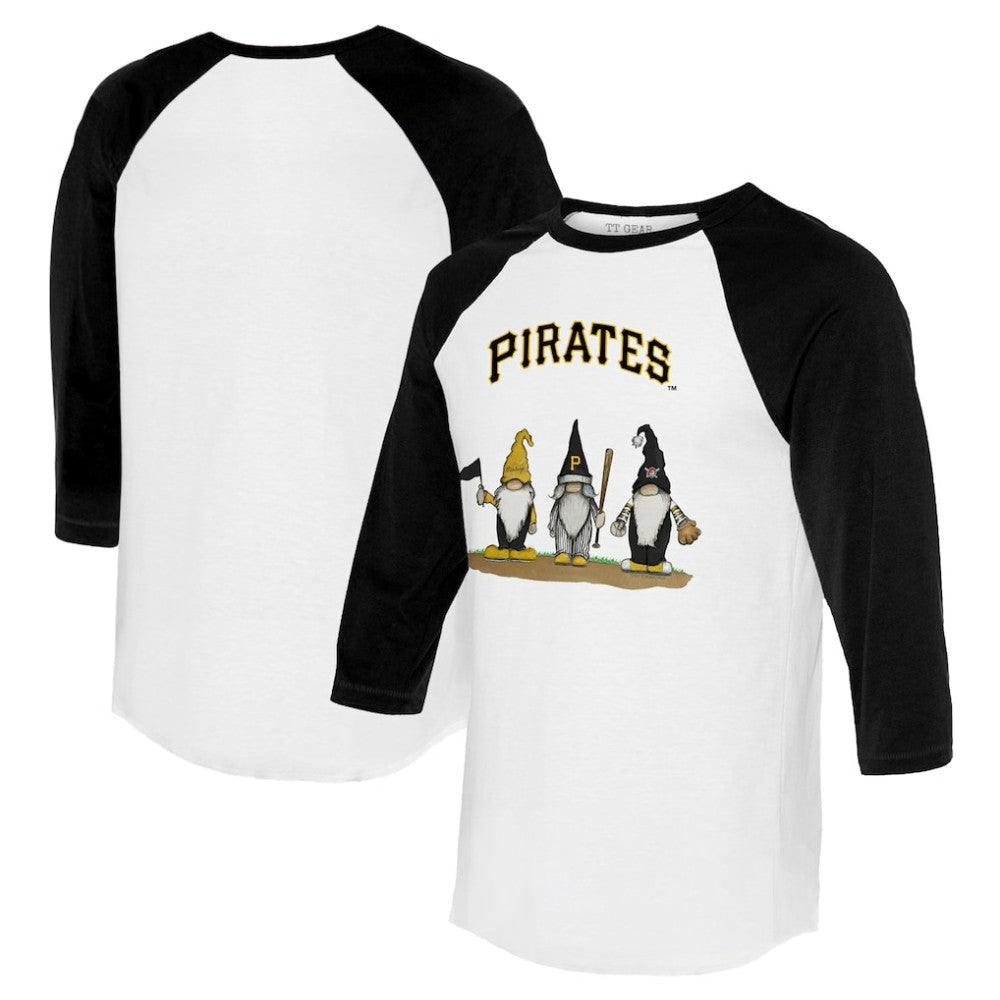 Pittsburgh Pirates Tiny Turnip Unisex Gnomes 3/4-Sleeve Raglan T-Shirt - MLB T-shirts