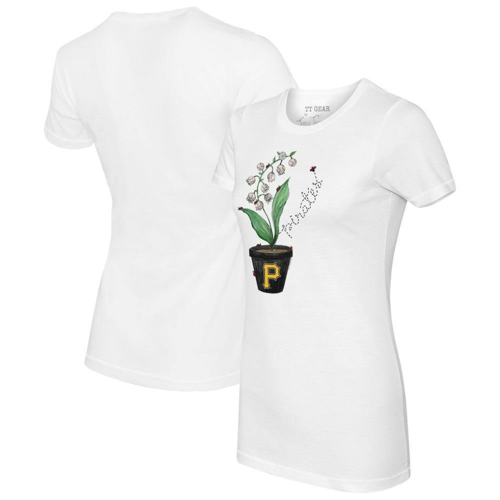 Pittsburgh Pirates Tiny Turnip Women's Lilies and Ladybugs T-Shirt - MLB T-shirts