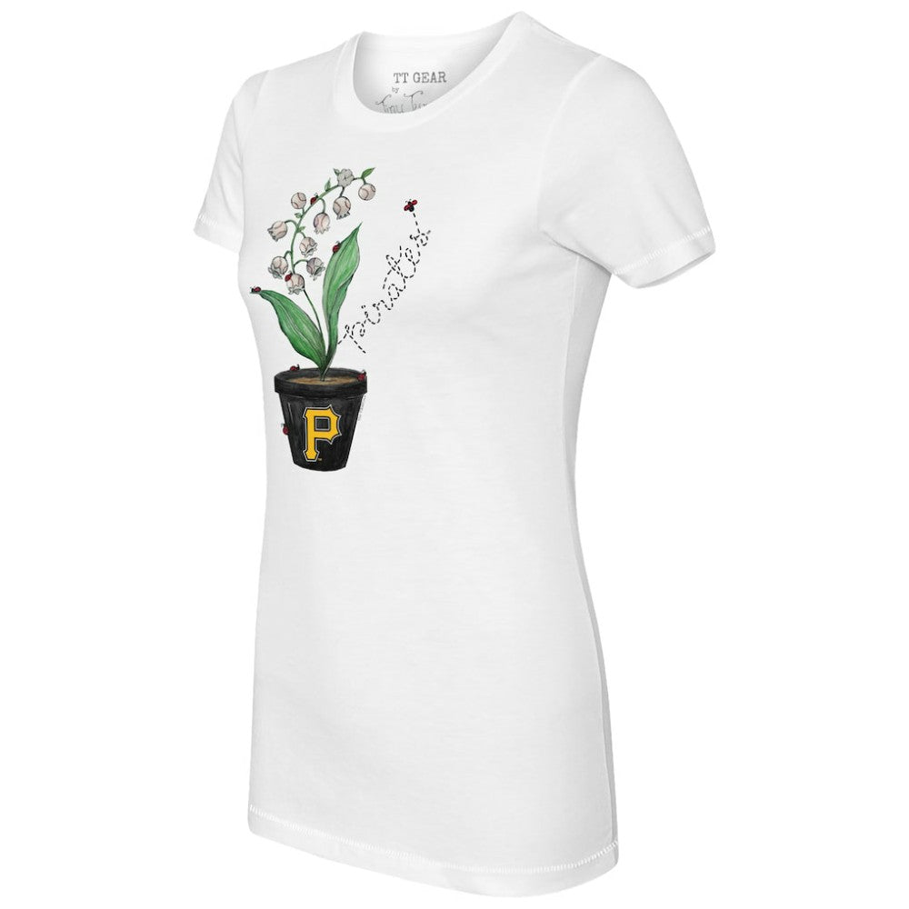 Pittsburgh Pirates Tiny Turnip Women's Lilies and Ladybugs T-Shirt - MLB T-shirts