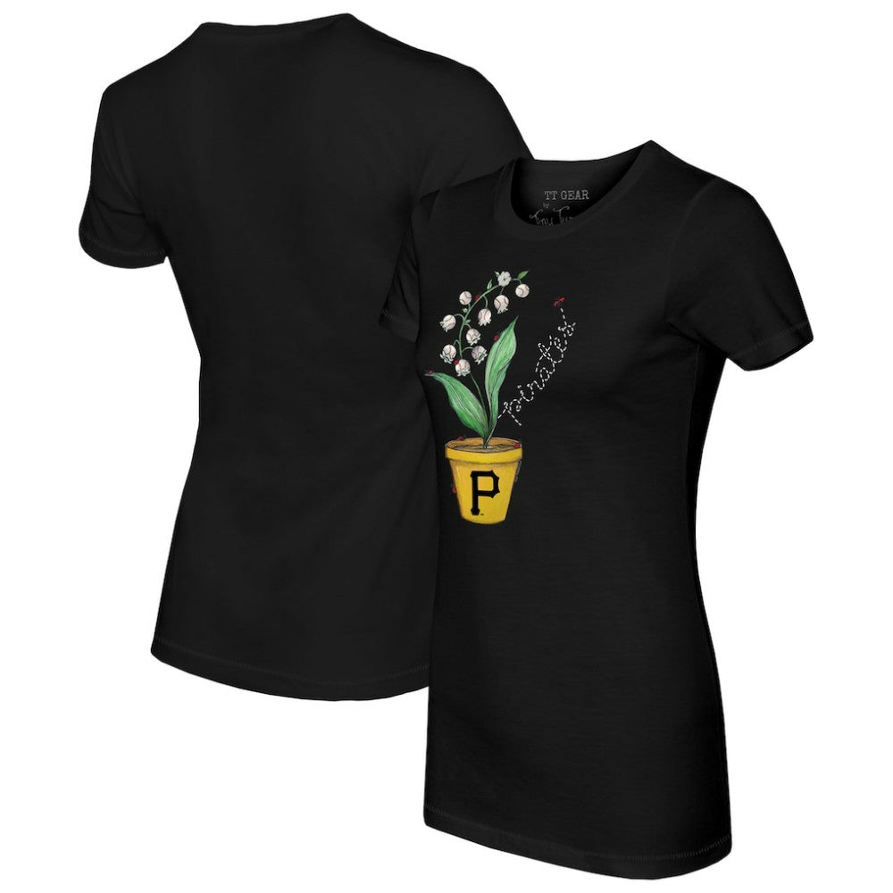 Pittsburgh Pirates Tiny Turnip Women's Lilies and Ladybugs T-Shirt - MLB T-shirts