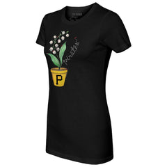 Pittsburgh Pirates Tiny Turnip Women's Lilies and Ladybugs T-Shirt - MLB T-shirts