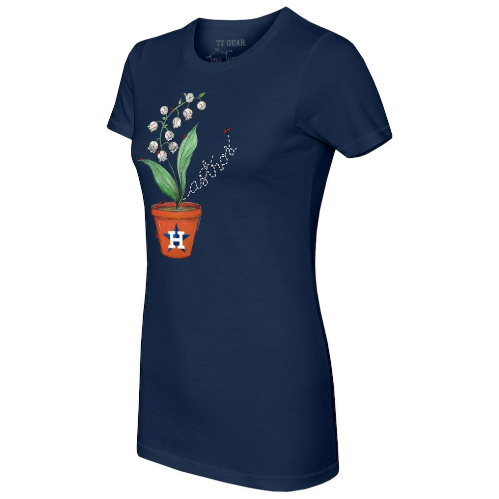 Houston Astros Tiny Turnip Women's Lilies and Ladybugs T-Shirt - MLB T-shirts