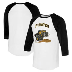 Pittsburgh Pirates Tiny Turnip Unisex Monster Truck 3/4-Sleeve Raglan T-Shirt - MLB T-shirts