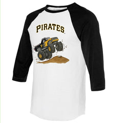 Pittsburgh Pirates Tiny Turnip Unisex Monster Truck 3/4-Sleeve Raglan T-Shirt - MLB T-shirts