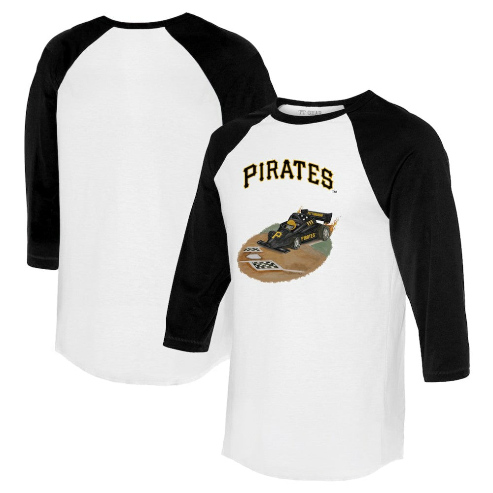 Pittsburgh Pirates Tiny Turnip Unisex Racecar 3/4-Sleeve Raglan T-Shirt - MLB T-shirts