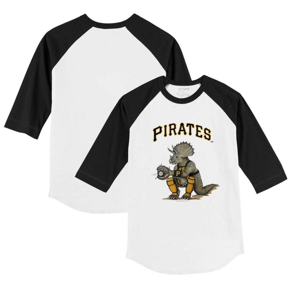 Pittsburgh Pirates Tiny Turnip Youth Triceratops 3/4-Sleeve Raglan T-Shirt - MLB T-shirts