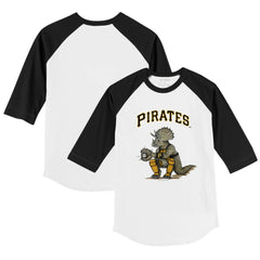 Pittsburgh Pirates Tiny Turnip Youth Triceratops 3/4-Sleeve Raglan T-Shirt - MLB T-shirts