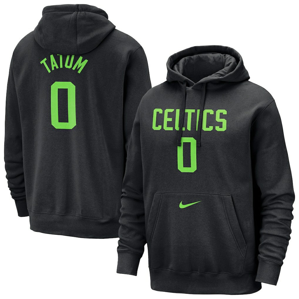 Black Jayson Tatum Boston Celtics 2024/25 City Edition Name & Number Pullover Hoodie | NBA
