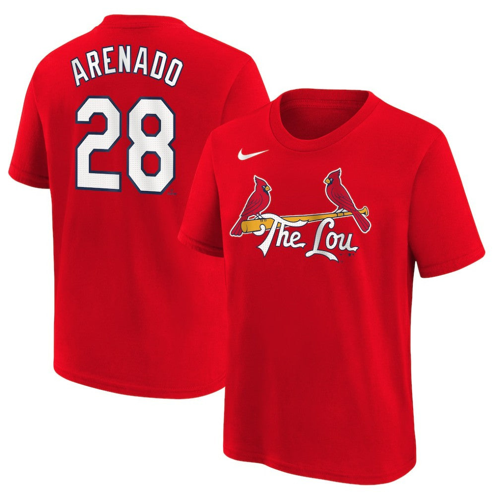 Nolan Arenado St. Louis Cardinals Nike Youth 2024 City Connect Name & Number T-Shirt - MLB T-shirts