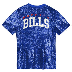 Buffalo Bills Girls Youth Wordmark Sequin V-Neck Top | NFL Near me