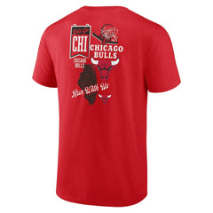 Red Chicago Bulls Split Zone T-Shirt sale | NBA