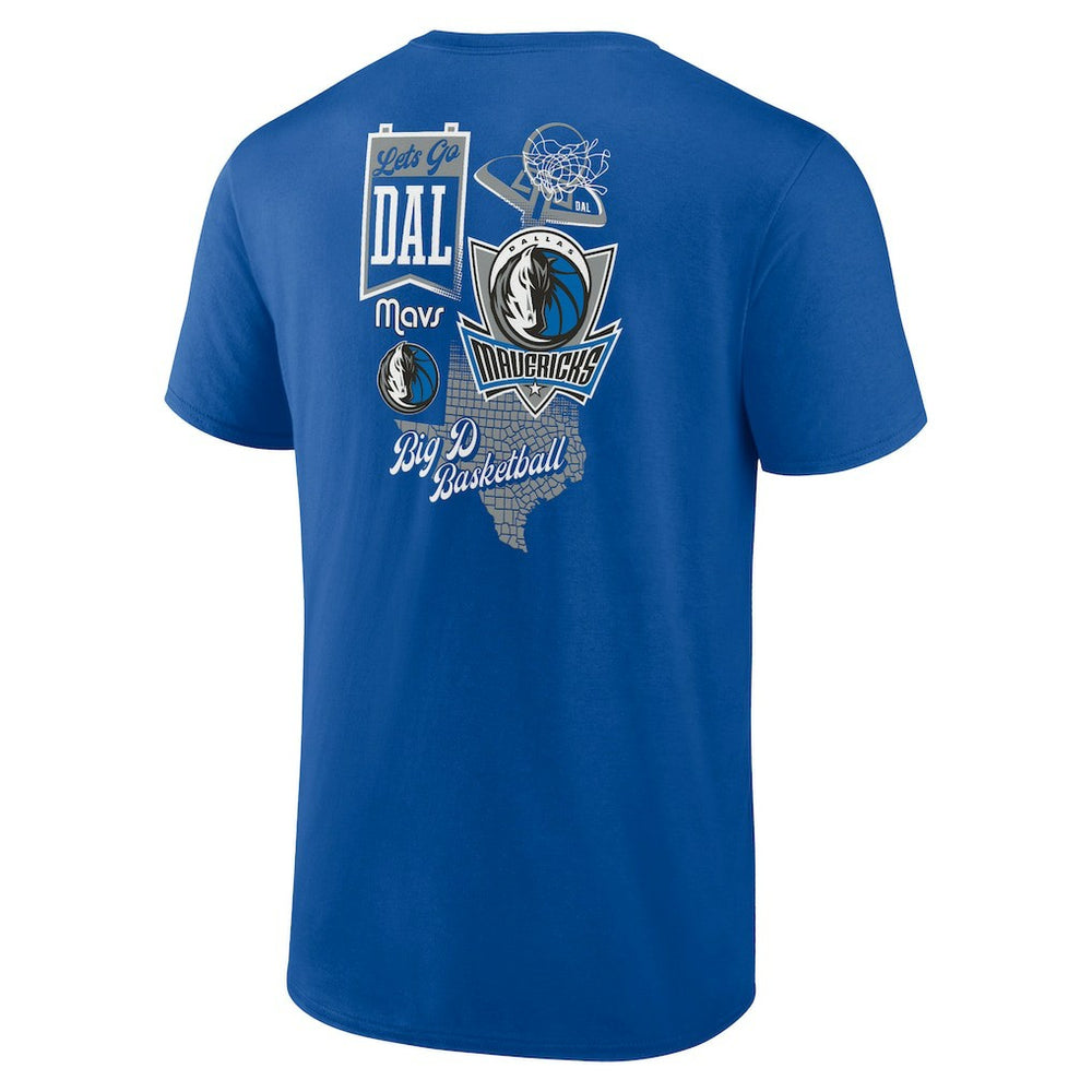 Blue Dallas Mavericks Split Zone T-Shirt sale | NBA