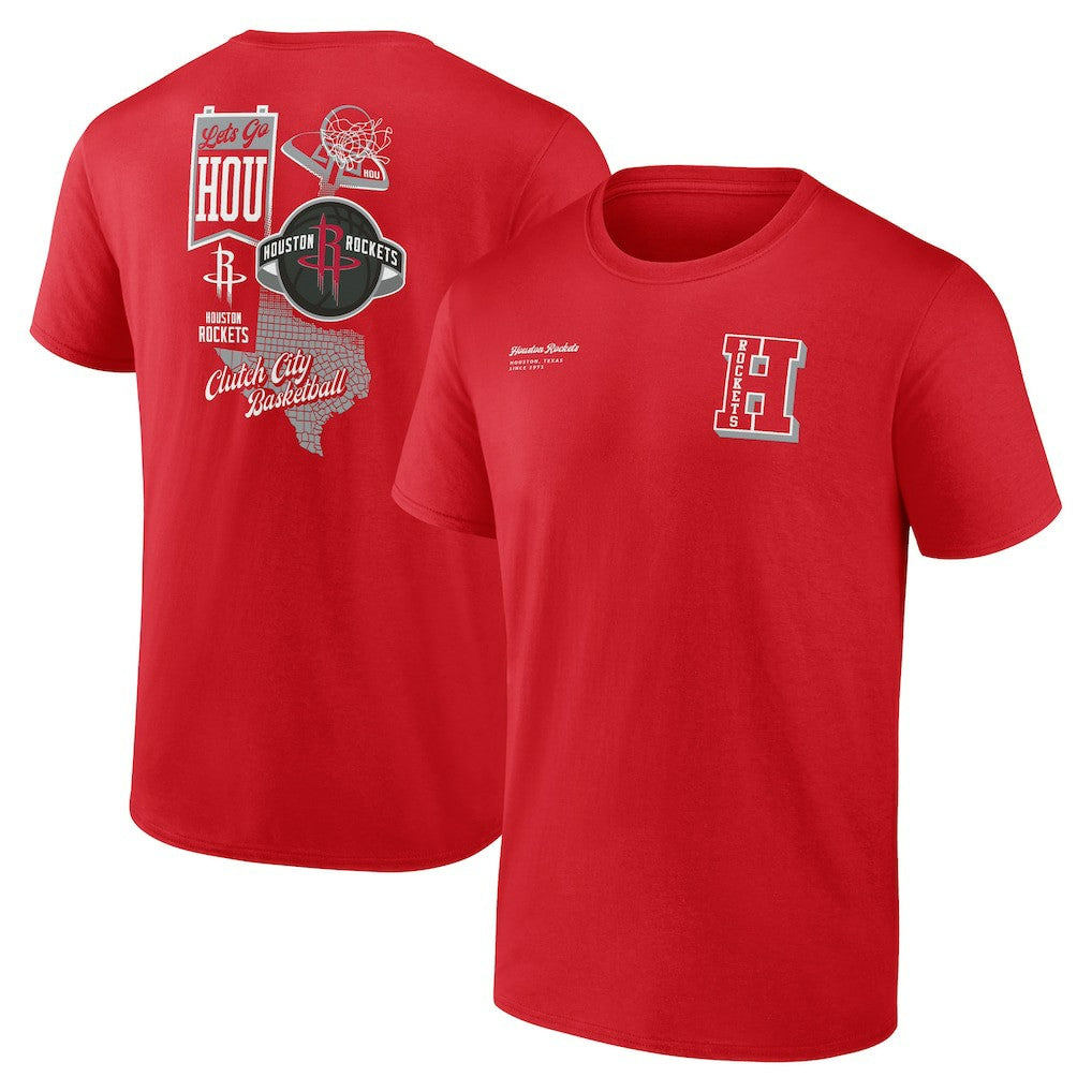 Red Houston Rockets Split Zone T-Shirt sale | NBA