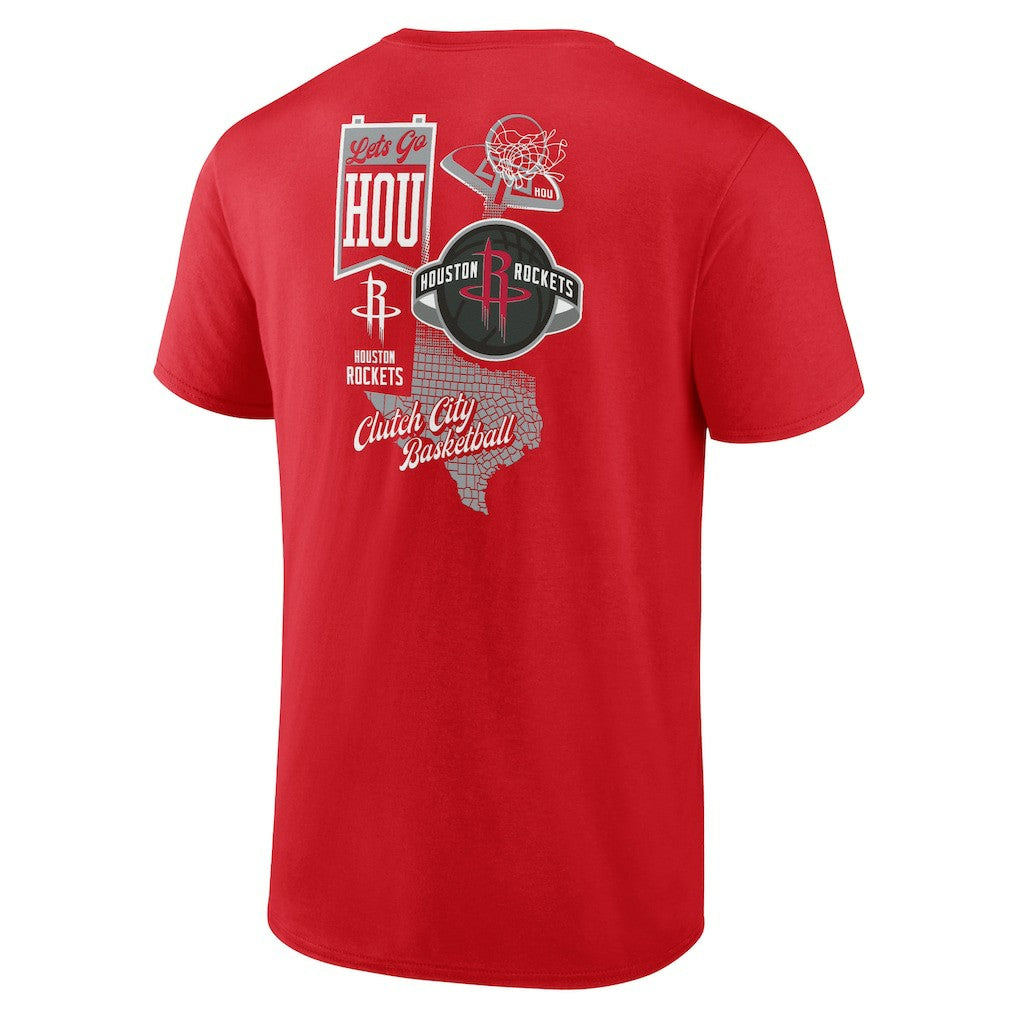 Red Houston Rockets Split Zone T-Shirt sale | NBA