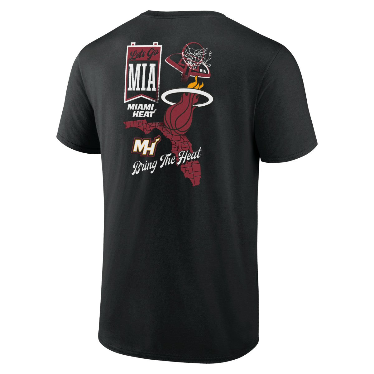 Black Miami Heat Split Zone T-Shirt | NBA