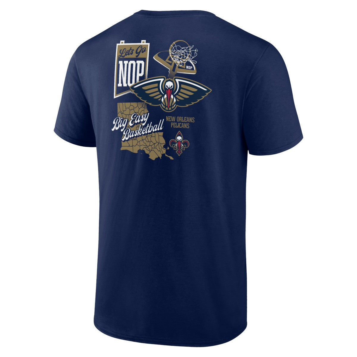 Navy New Orleans Pelicans Split Zone T-Shirt | NBA