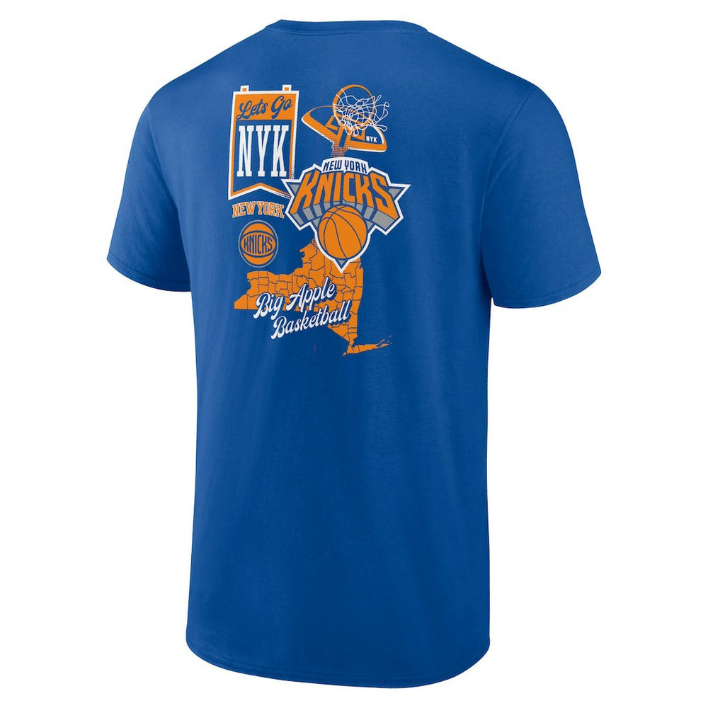 Blue New York Knicks Split Zone T-Shirt | NBA