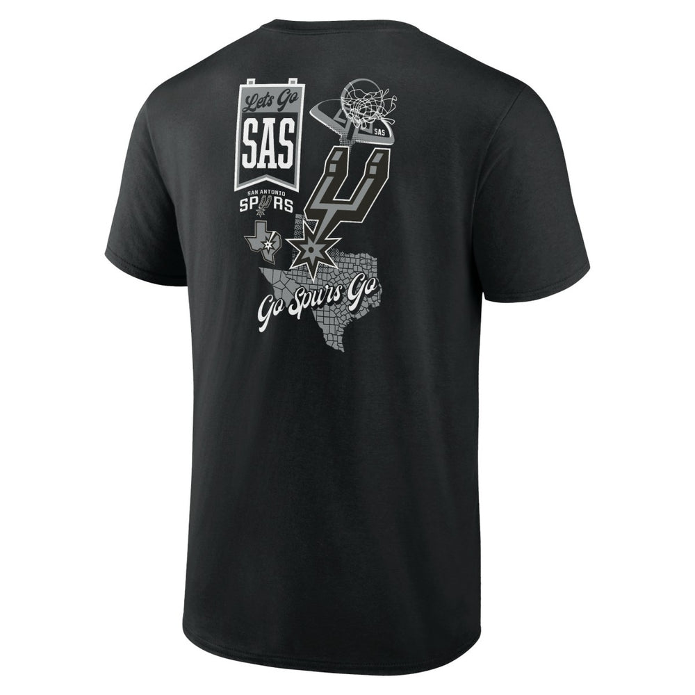 Black San Antonio Spurs Split Zone T-Shirt | NBA
