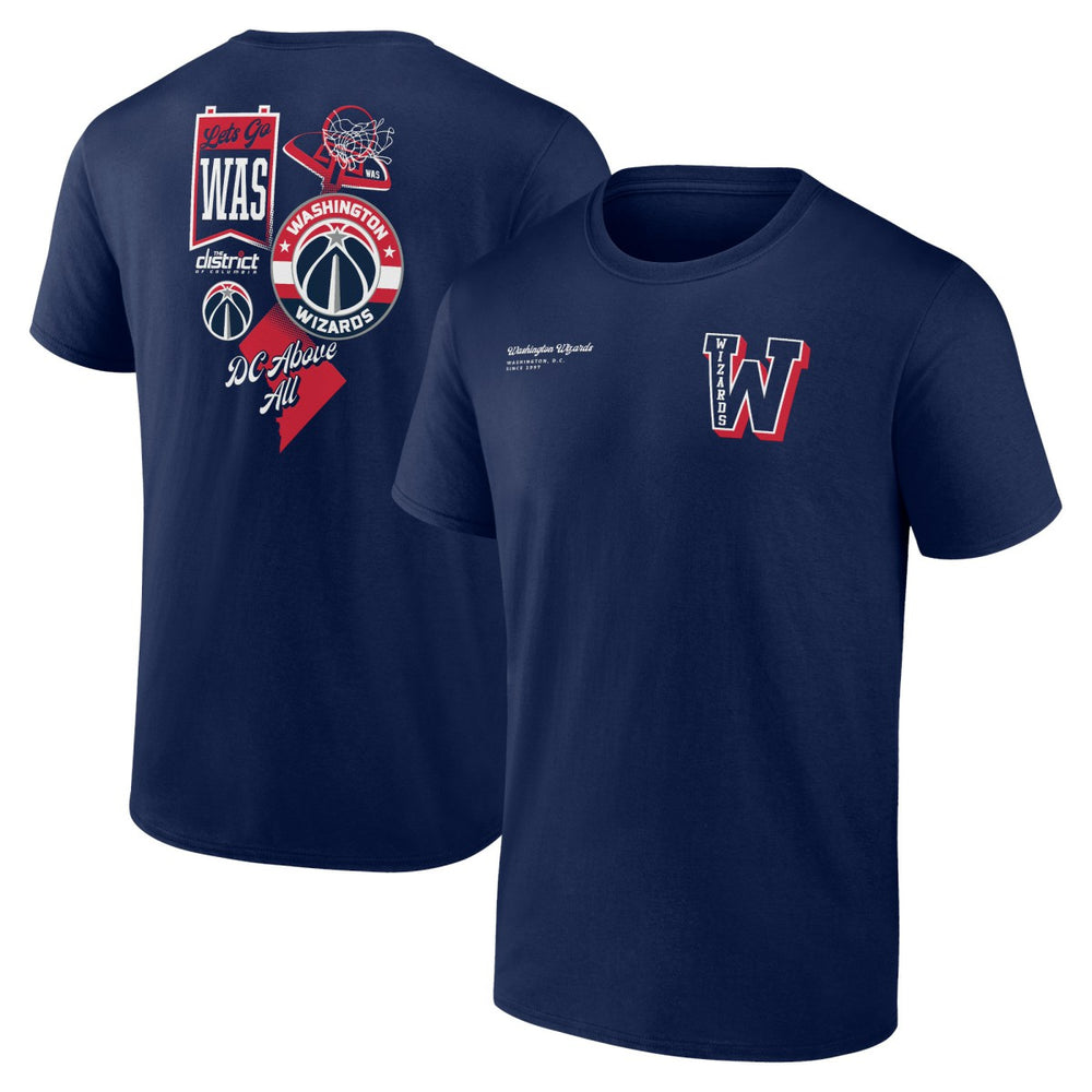 Navy Washington Wizards Split Zone T-Shirt | NBA