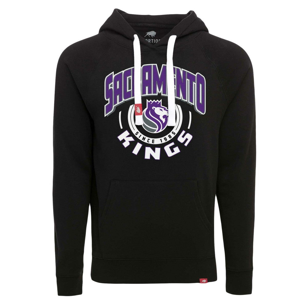 Black Sacramento Kings Sportiqe Unisex Olsen Super Soft Tri-Blend Raglan Pullover Hoodie | NBA