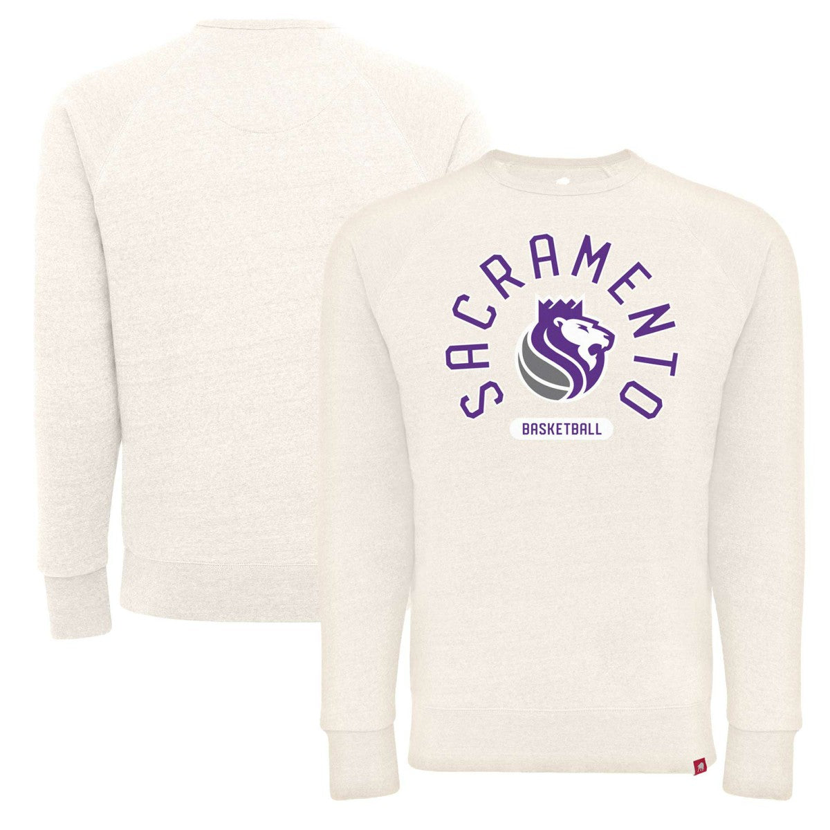 Cream Sacramento Kings Sportiqe Unisex Harmon Super Soft Tri-Blend Raglan Pullover Sweatshirt | NBA