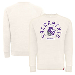 Cream Sacramento Kings Sportiqe Unisex Harmon Super Soft Tri-Blend Raglan Pullover Sweatshirt | NBA