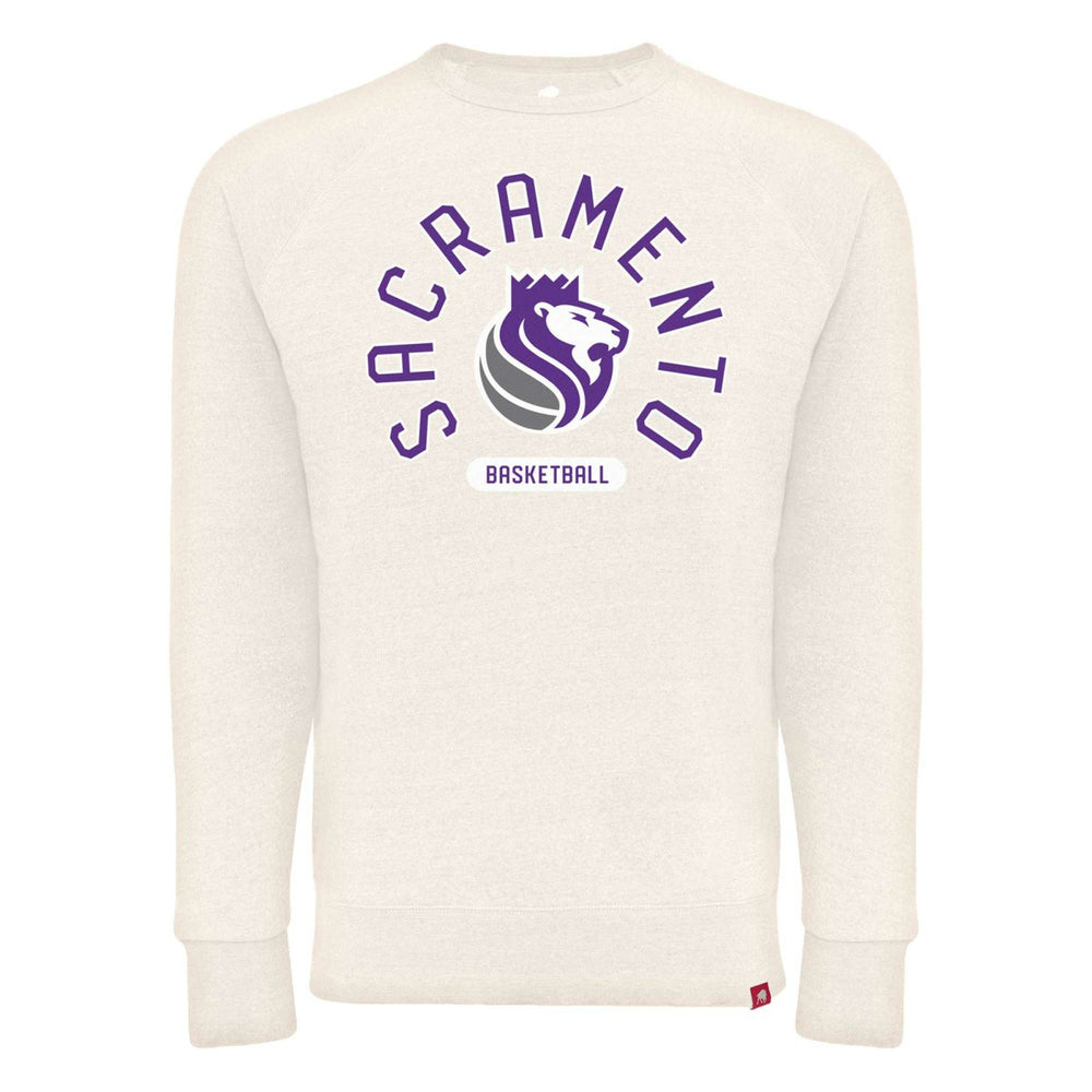 Cream Sacramento Kings Sportiqe Unisex Harmon Super Soft Tri-Blend Raglan Pullover Sweatshirt | NBA