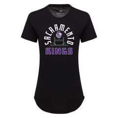 Black Sacramento Kings Sportiqe Women's Phoebe Super Soft Tri-Blend T-Shirt | NBA