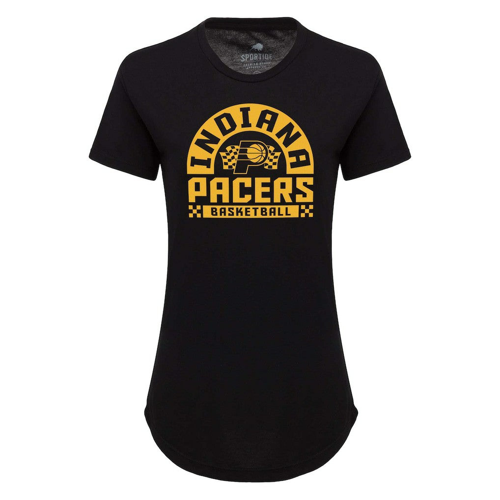 Black Indiana Pacers Sportiqe Women's Phoebe Super Soft Tri-Blend T-Shirt | NBA