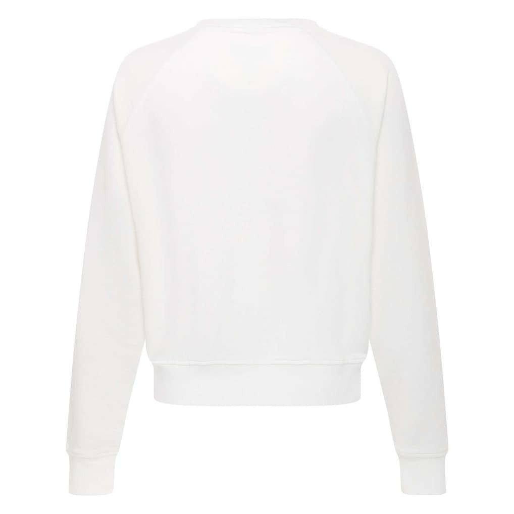 White Boston Celtics Sportiqe Women's Ashlyn Super Soft Raglan Pullover Sweatshirt | NBA
