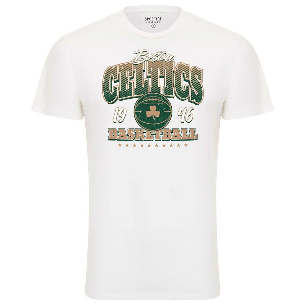 White Boston Celtics Sportiqe Unisex Bingham Super Soft T-Shirt | NBA