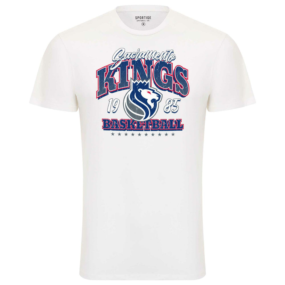 White Sacramento Kings Sportiqe Unisex Bingham Super Soft T-Shirt | NBA