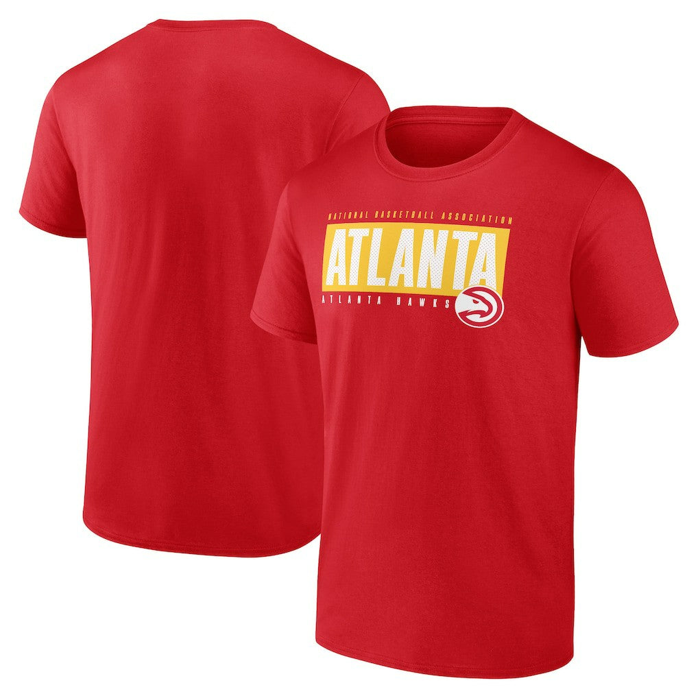 Red Atlanta Hawks Blocked Out T-Shirt | NBA
