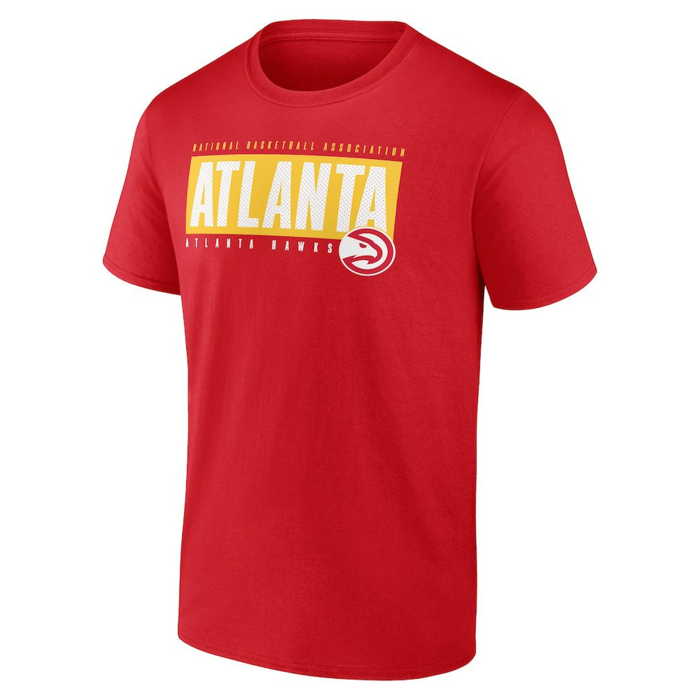 Red Atlanta Hawks Blocked Out T-Shirt | NBA