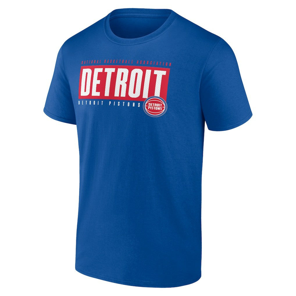 Blue Detroit Pistons Blocked Out T-Shirt sale | NBA