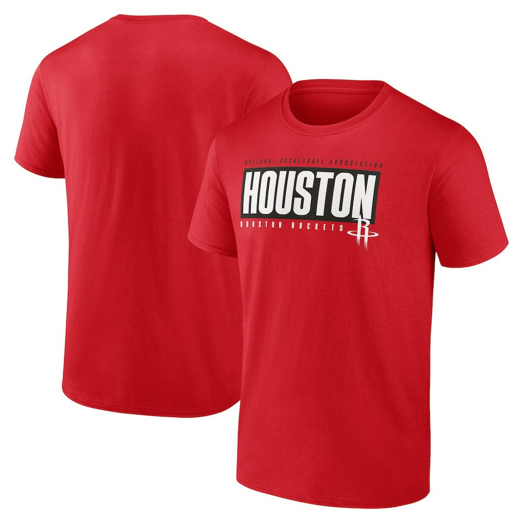 Red Houston Rockets Blocked Out T-Shirt | NBA
