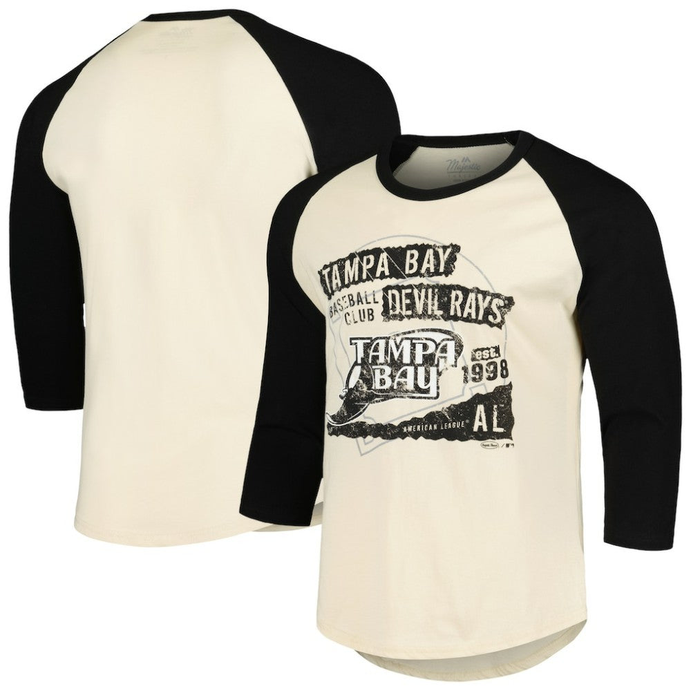 Tampa Bay Rays Majestic Threads Raglan 3/4-Sleeve T-Shirt - MLB T-shirts