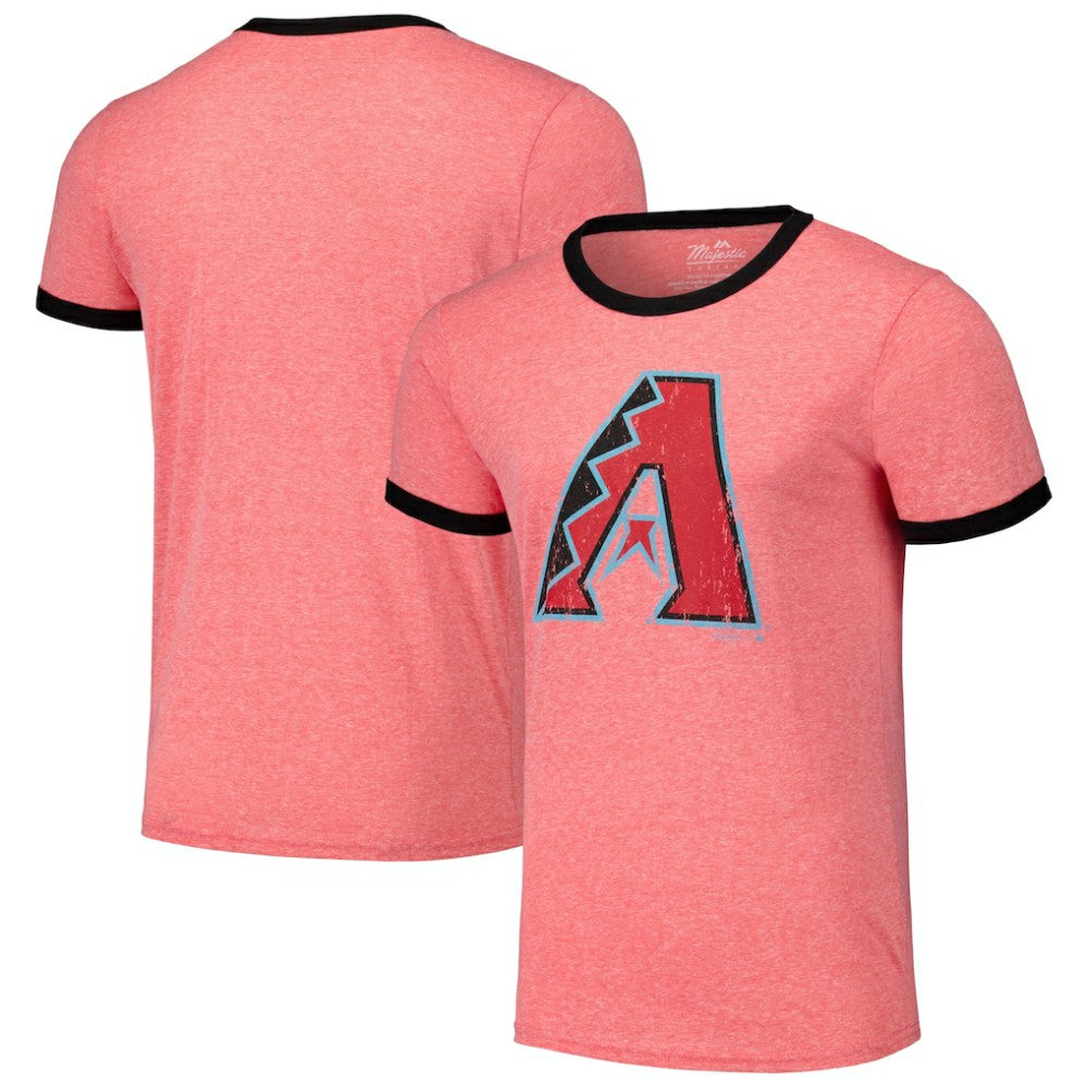 Arizona Diamondbacks Majestic Threads Ringer Tri-Blend T-Shirt - MLB T-shirts