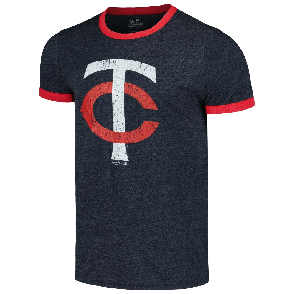 Minnesota Twins Majestic Threads Ringer Tri-Blend T-Shirt - MLB T-shirts