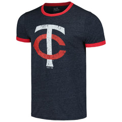 Minnesota Twins Majestic Threads Ringer Tri-Blend T-Shirt - MLB T-shirts