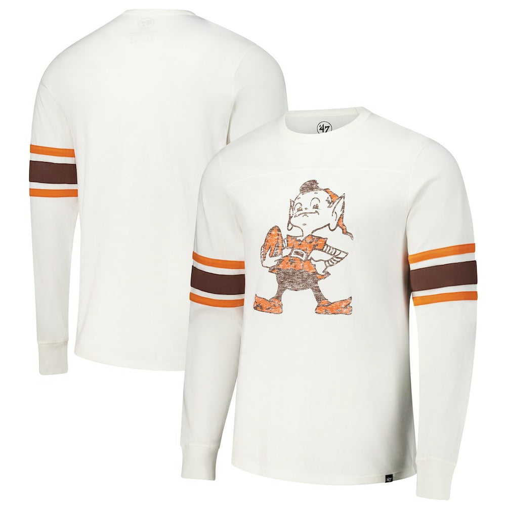 Cleveland Browns '47 Gridiron Throwback Premier Brex Long Sleeve T-Shirt | NFL Hot